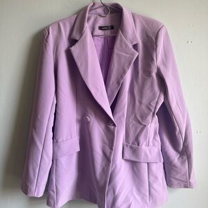 BooHoo Lilac Women's Tapered Blazer